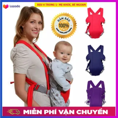 Đai Địu Em Bé Sơ SinhĐịu 4 Tư Thế Cho Bé Cao Cấp An Toàn Chắc Chắn Êm Ái Thoải Mái Cho Mẹ Và Bé Hàng Việt Nam Xuất Khẩu 100% Cotton Mềm Mại Thoáng Khí Giảm Mồ Hôi Cho Bé Chống Vẹo Lệch Xương.