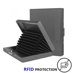 JACKMAN Metal RFID Card Holder Organizer Wallet Dompet Kartu 10 Slot