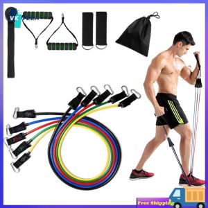 [ VKTECH ] Premium Quality 150 LBS Resistance Bands for Yoga Pilates Strength Training and Physical Therapy with Removable Elastic Bands