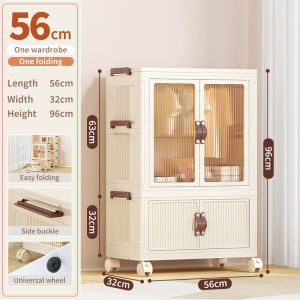 Easy-to-Use Baby Closet Plastic No-Installation Childrens Clothes Organizer Simple Storage Cabinet for Home Use