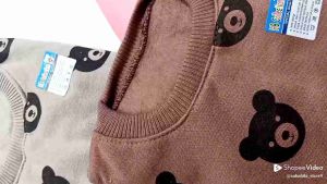 Setelan Sweater Bayi Motif Bear Hitam 3-12 Bulan