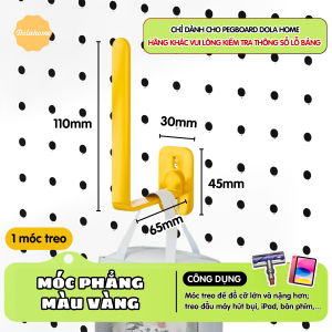 Móc treo kim loại Dola Home để đầu máy hút bụi Ipad mát tính bảng sách đồ dùng gia đình phụ kiện bảng Pegboard