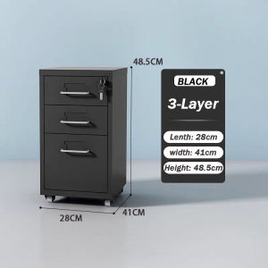 Slim Steel Cabinet HELMER 6Drawers Mobile Storage for Home Office