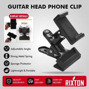 RIXTON Guitar Mobile Head Phone Clip Holder Live Broadcast Bracket Guitar Phone Clip and Kalimba