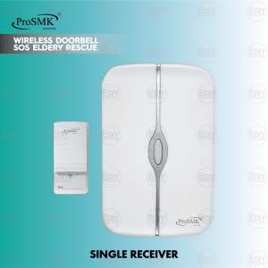 【NO NEED BATTERY】PROSMK WIRELESS DOORBELL SOS ELDERY RESCUE DOOR BELL 100 Meter LOCENG PINTU TANPA BATERI LED 36 MUSIC HOME 门铃