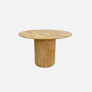 [FREE INSTALLATION] Como Home Solid Wood 1+6 Dining Set Meja Makan Meja Bulat Kayu Kukuh Berat