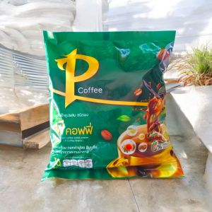 P coffee กาแฟพีคอฟฟี่ ใช้หญ้าหวาน ผสมแปะก๋วย ดอกคำฝอย อินนูลีน บรรจุ 30ซอง