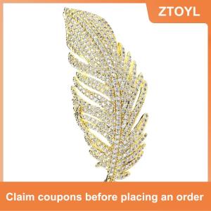 【ZTOYL】 Sang Trọng Tinh Tế Đầy Đủ Rhinestone Lông Trâm Cài Cho Phụ Nữ Cô Gái Thanh Lịch Tính Khí Trâm Đồ Trang Sức Mỹ Phụ Kiện Quà Tặng