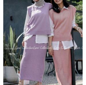 SETELAN ROMPI TALI RAJUT PREMIUM / ROMPI SATU SET / BAJU SETELAN WANITA