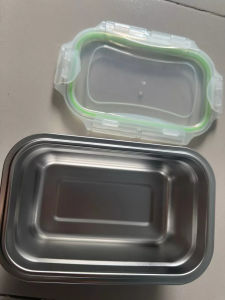 Hộp Khay Inox đựng thực phẩm nắp nhựa kín - đựng topping trà sữa thức ăn thực phẩm lưu trữ kho đông lạnh đủ size tiện lợi