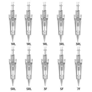 100pcs 50pcs 20pcs permanent makeup ink cartridge 1P/3P/5P/5F/7F professional tattoo artist Micor shades eyebrow and lip eyeliner tattoo supplies