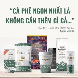 454g Cà Phê Bột Pha Phin Gu Việt Thunder No.1 - 1864 CAFÉ