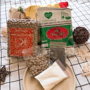 Set trà sữa Thái Xanh Thái Đỏ tự pha Set trà sữa trân châu đường đen 4 món - Set Nguyên Liệu Trà Sữa ngon rẻ nhiều topping