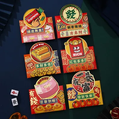 🔥(6pcs/pack) 2026 Horse year- Angpao Angpau Red Packet -2026 马年个性创意翻盖立体新年卡通红包压岁利是封
