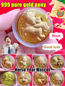 Welfare products lucky horse to success commemorative coin Commemorative Gold Coin for Good Luck in the Year of the Horse