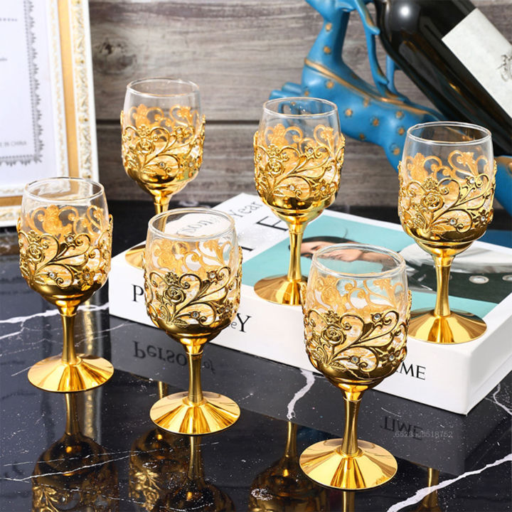 amber color bubble wine glass 8 Pack