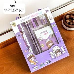 Cartoon Capybara Pencil Stationery 6Pcs Set Kawaii Eraser Pencil Sharpener Children Student Stationery Supplies