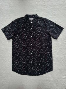 Anyway Kemeja Pendek Koko Black Motif 482