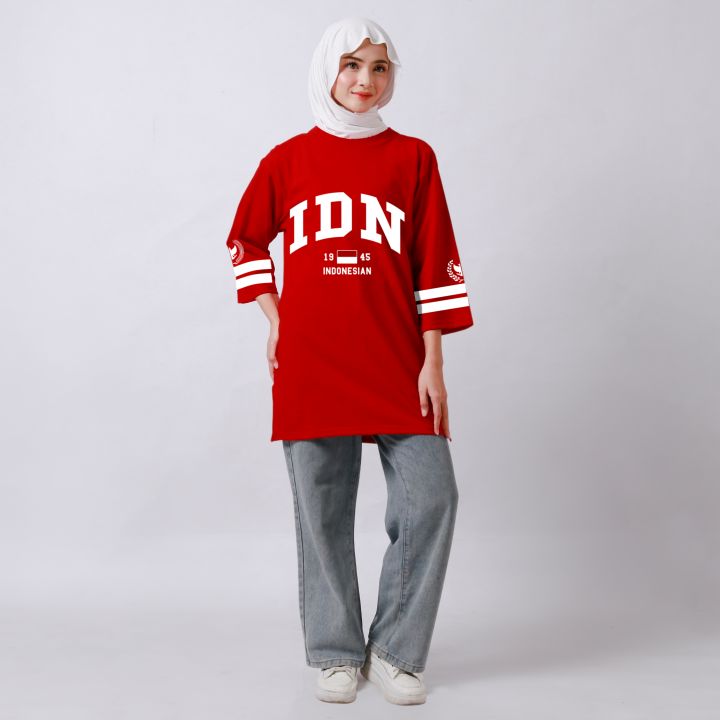 Kaos%20Agustusan%20Wanita%207/8%20Merah%20Putih%20Sporty%20Cotton%20Combed%2024s%20Tebal%20Kaos%2017%20Agustus%20Premium%20Viral%20-%20Image%204
