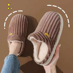 Crestar Winter Plush Slippers For Women New Comfort Keep Warm Home Cotton Shoes Outdoor Simple Solid Color Casual Slippers2026