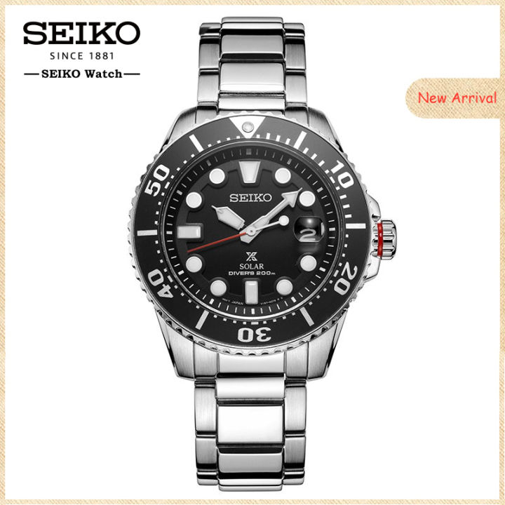 Seiko Watch PROSPEX Series Diving Sports Waterproof Small Cans Fashion All match Solar Quartz Men s Watch SNE435J1 Lazada PH