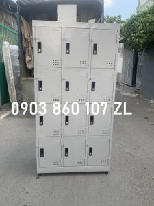 Tủ sắt văn phòng sơn tĩnh điện dày dặn locker có khóa 1215 cửa giá rẻ xưởng giao hàng nhanh chóng