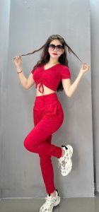 Bộ Đồ Tập Thể Thao Nữ Áo Croptop Quần Dài Alibaba Nhiều Màu Tập Gym Yoga Aerobic Đi Chơi Chất Liệu Cao Cấp Hàng y Hình 100%