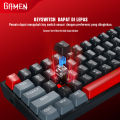 GAMEN Titan V All-New Titan Series Keyboard Gaming Mechanical Compact and Portable Keyboard 63 Keys 60% Layout Pluggable Port Type-C Blue Switch Wired RGB Light LED Light PBT Keycaps Backlight Original PC Laptop - Garansi 1 Tahun. 