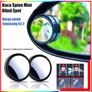 TITIK TIGA Isi 2 Kaca Spion Blind Spot Tambahan Tempel Bulat Cembung Blind Spot Mirror - Kaca Spion Tambahan Mobil dan Motor Blindspot Mirror