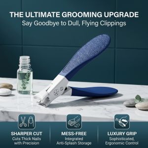 Nail Clippers Wide Mouth Heavy Duty Thick Nail Cutter Anti-Splash Design Professional Manicure Tool Stainless Steel Toenail Fingernail Clipper