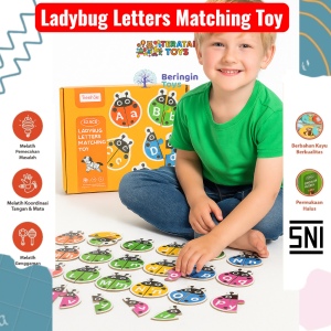 TERATAITOYS - Beringin Toys Ladybug Letters Matching Toy / Mainan Huruf Anak Edukasi Cocok Huruf & Warna Melatih Motorik