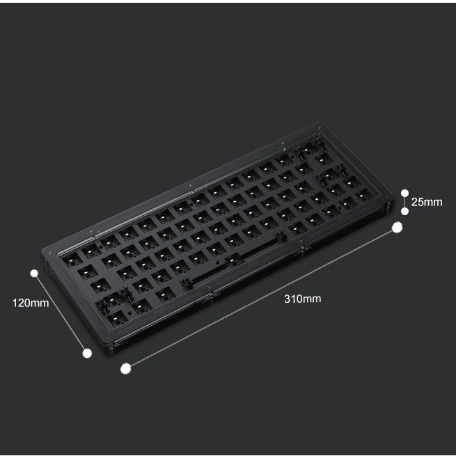 # Akko ACR64 RGB Wired Mechanical Keyboard Acrylic DIY Kit - Hot ...