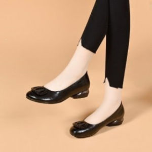 [Free Shipping] 2026 New Spring Collection: Round-Toe Soft Leather Women’S Shoes Retro-Style Loafers Shallow-Cut Flat-Soled Single Shoes