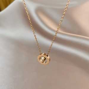 [ Bayar Ditempat ] Kalung Titanium Wanita Liontin Double / Kalung Titanium Wanita Import / Kalung Gold Wanita / Kalung Wanita Model Baru 20212022 / Perhiasan Fhasion Wanita