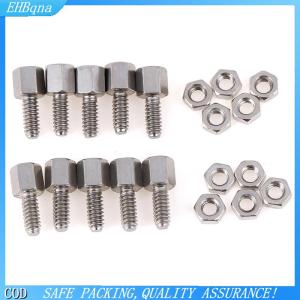 [COD] 10Sets 5+7mm Header Plate Bracket Stud Bolt & Nut Nuts Screw D-Sub VGA serial