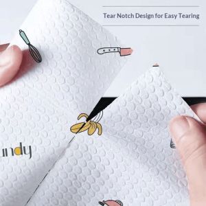 JJT Reusable Kitchen Cleaning Cloth with Oil-Resistant & Water-Absorbent Design Easy Tear-off Pattern for Effortless Cleaning