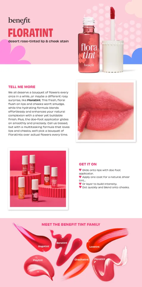 BENEFIT PROJECT 2枚まとめ BFP-003 BFP-004 Benefit Floratint Cheek & Lip Tint (Desert Rose) | Lazada Singapore