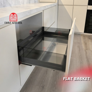 DHM ATELIER Kitchen Cabinet Pull Out Dish & Bowl Rack | Flat Dish With Door Set Without Door