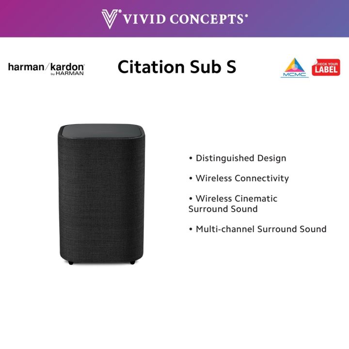 [New Arrival] Harman Kardon Citation Sub S Compact Wireless Subwoofer
