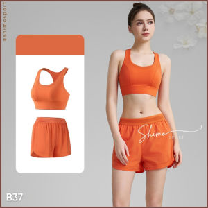 Bộ đồ pickleball tennis B37 mút may liền hàng Quảng Châu cao cấp set gym yoga vải mềm mịn co giãn 4 chiều thấm hút