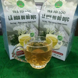 Combo 160 gói trà túi lọc hoa đu đủ đực Bảo Khang 4 hộp trà lá hoa đu đủ đực mát gan lão hóa ung thư tốt cho tiêu hóa HN