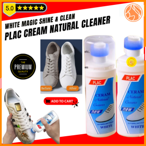 PANGLINIS NG SAPATOS Shoe Cleaner Plac Cream Shoe Polish White Magic Shine Clean 100ML White Shoes Cleaner Shoe Cleaner for all Colors Sneakers Quick Dry Cleaning Kit Shoe Cleaner Shoes Clean Wash Set PAMPALINIS PAMPAKINTAB NG SAPATOS