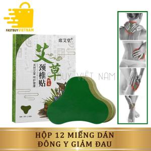 Hộp 12 miếng dán ngải cứu giảm đau cổ vai gáy giảm nhanh các triệu chứng đau khớp gối đau lưng đau đầu