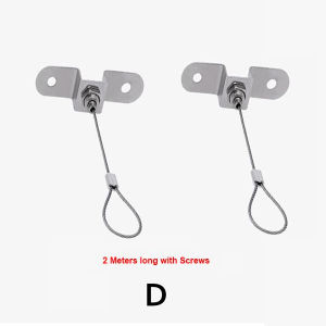 2pcs Advertising Board Hanging Rope with Matching Screws Acrylic Plate Hanging Wire Steel Wire Rope Hanging Code Sign Hanging Rope Lamp Hanging Rope Factory 1.5mm X 2m Wire Ropem Supplied