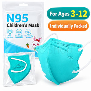 Kids N95 Mask Haze PM2.5 Protection Children Face Mask 5 Layer Anti Dust Breathable Individually Packed