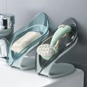 Leaf Shape Soap Box Soap Holder Three Layer Soap Organizer Soap Case Soap Dish Box Bathroom