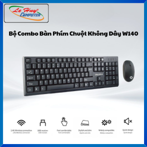 Bộ Combo Bàn Phím Chuột Không Dây COOLERPLUS W140 - Hàng Chính Hãng