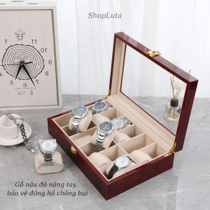 Hộp Đựng Đồng Hồ 12 Chiếc 6 Chiếc 3 Chiếc Da Gỗ Cao Cấp Chất Lượng Mẫu Mới Giá Rẻ