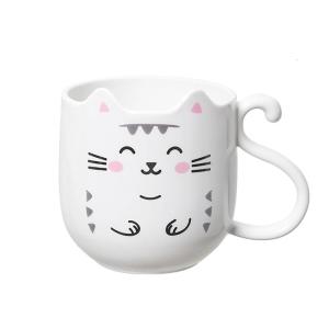 Mèo Con Sáng Tạo cốc nước súc miệng và giá để bàn chải đánh răng để sử dụng vệ sinh phòng tắm và du lịch