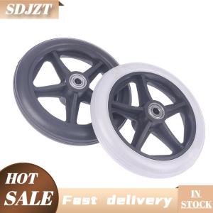 SDJZT 6 Inch Wheels Smooth Flexible Heavy Duty Wheelchair Front Castor Solid Tire Wheel Wheelchair Replacement Parts